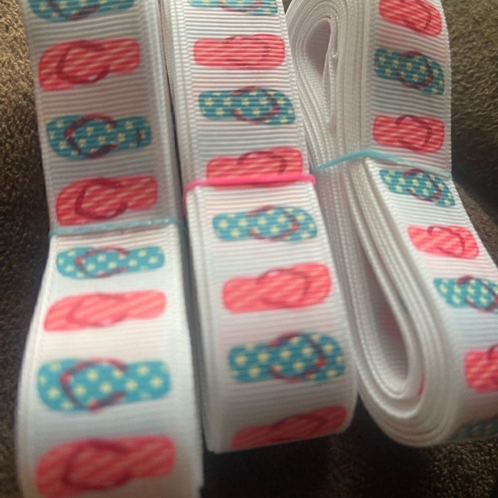 Grosgrain Ribbon 7/8” 5 yards 5/$20 flip flops USA
